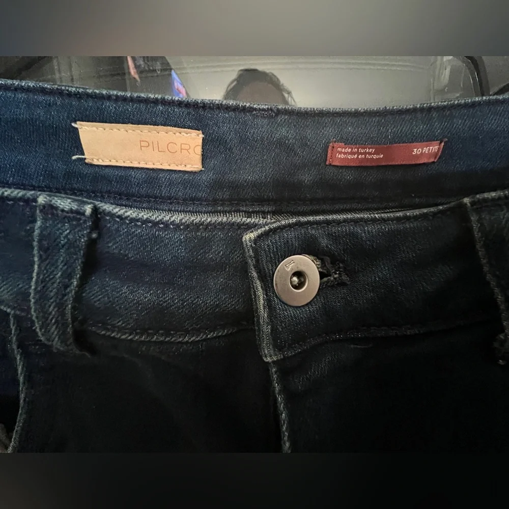 Pilcro Women's Dark Blue Flare Jeans - Picture 12 of 12